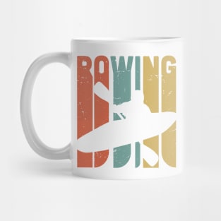 Retro Rowing design, vintage rowing athlete gift, textured rowing Mug